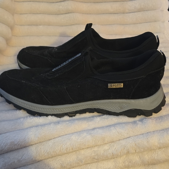 Outdoor Black and Gray Men's Slip-On Sneakers - Picture 5 of 11